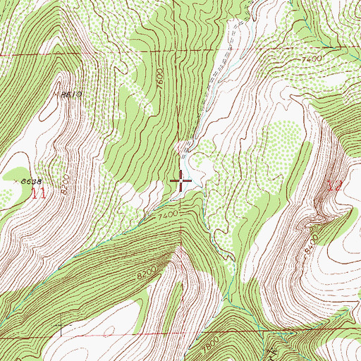 Topographic Map of Right Fork Soldier Creek, CO