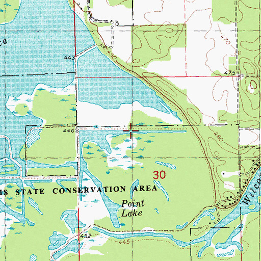 Topographic Map of Point Lake, IL