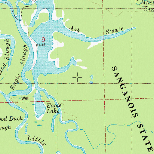 Topographic Map of Sanganois State Conservation Area, IL