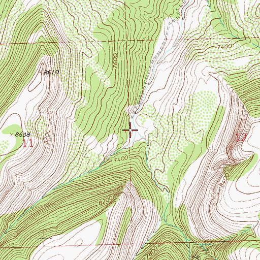 Topographic Map of Middle Fork Soldier Creek, CO