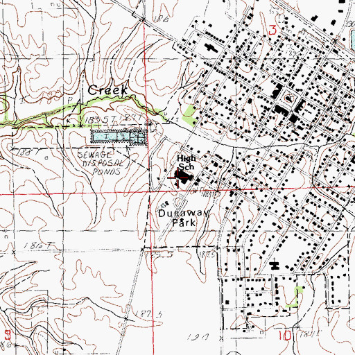 Topographic Map of Virginia High School, IL