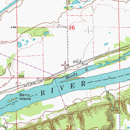 Topographic Map of Barry School (historical), IL