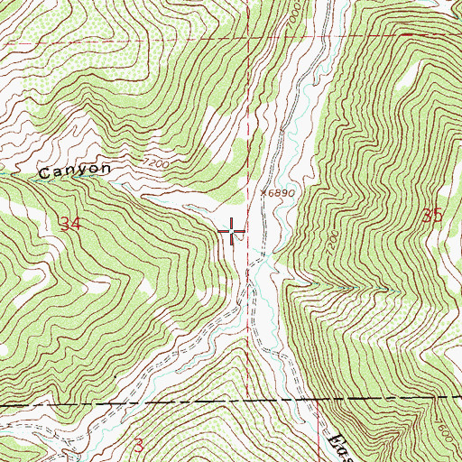 Topographic Map of Wildhorse Canyon, CO