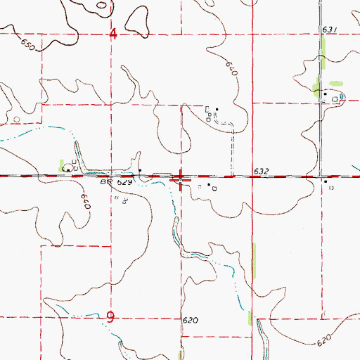 Topographic Map of Brown School (historical), IL