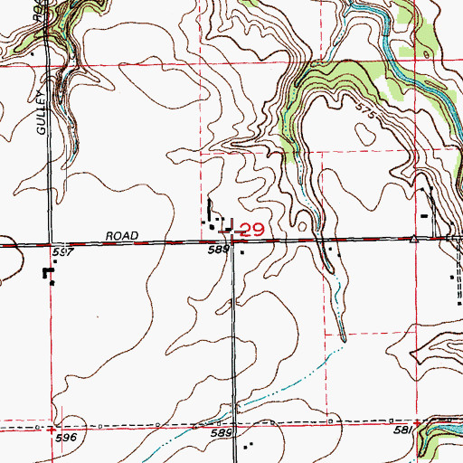 Topographic Map of Claypool School (historical), IL
