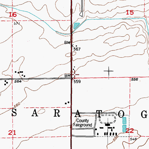 Topographic Map of Collins School (historical), IL