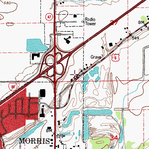 Topographic Map of Cryder School (historical), IL
