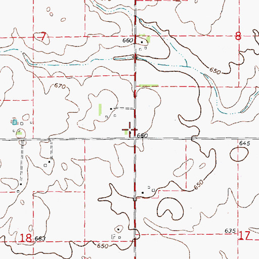 Topographic Map of Dix School (historical), IL