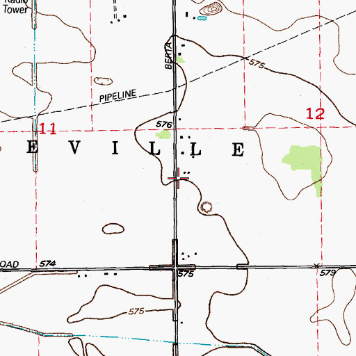 Topographic Map of Eureka School (historical), IL