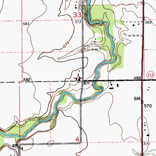 Topographic Map of Grundy County Farm (historical), IL