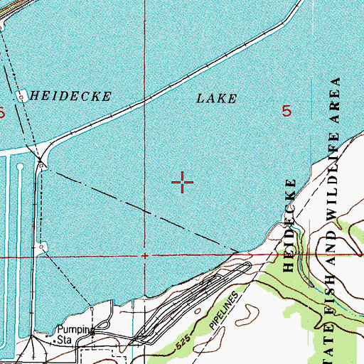 Topographic Map of Heidecke Lake, IL