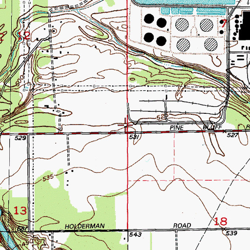 Topographic Map of Holderman School (historical), IL