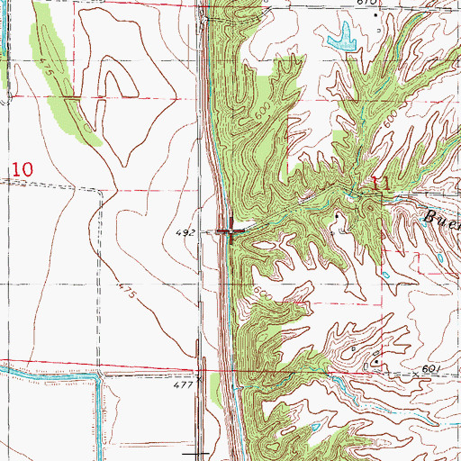 Topographic Map of Buel Branch, IL
