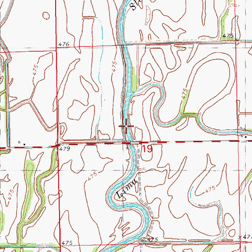Topographic Map of Lima Slough, IL