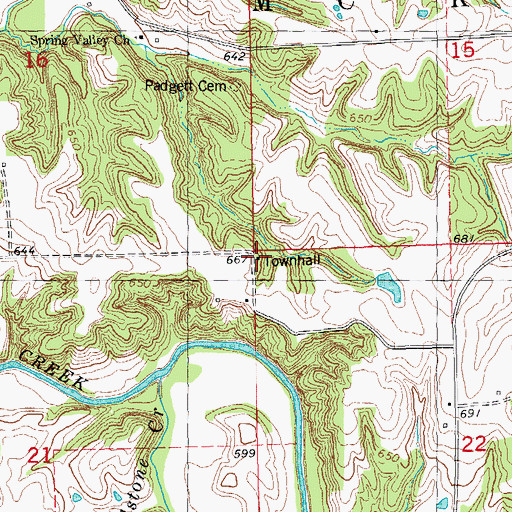 Topographic Map of McKee Townhall, IL