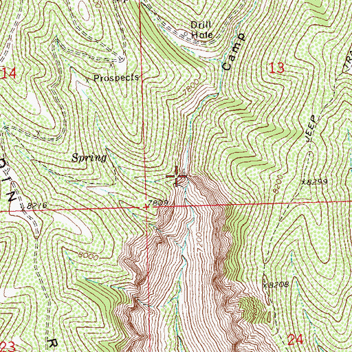 Topographic Map of Camp Gulch, CO