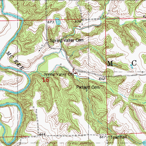 Topographic Map of Spring Valley Church, IL