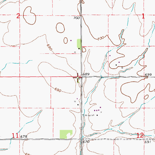 Topographic Map of Eureka School (historical), IL