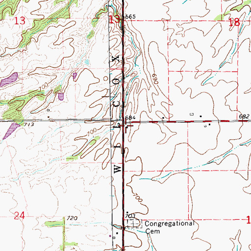Topographic Map of Excelsior School (historical), IL