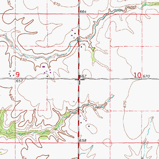 Topographic Map of Fairview School (historical), IL