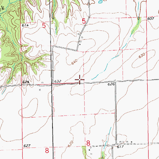 Topographic Map of Hickory Flat School (historical), IL