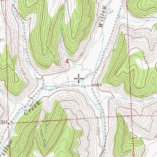 Topographic Map of West Willow Creek, CO