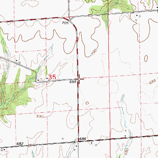 Topographic Map of Joe Duncan School (historical), IL