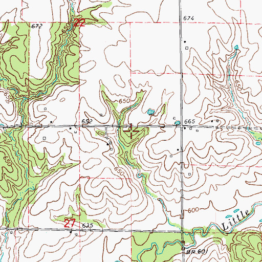 Topographic Map of Oak Grove School (historical), IL