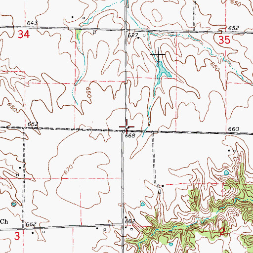 Topographic Map of Orange School (historical), IL