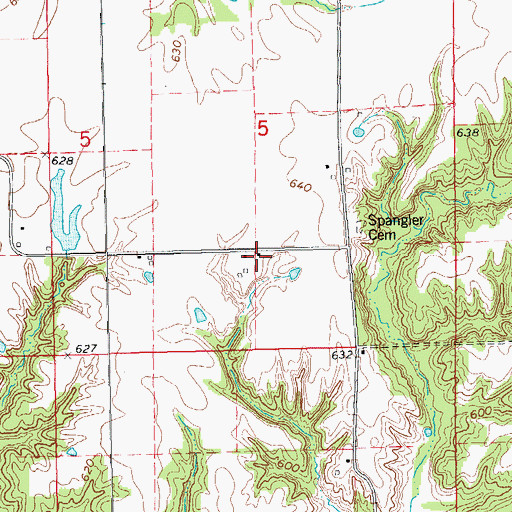 Topographic Map of Pennsylvania School (historical), IL