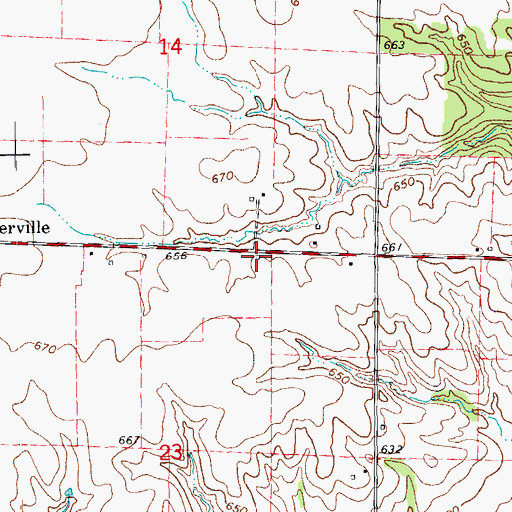 Topographic Map of Prairie School (historical), IL