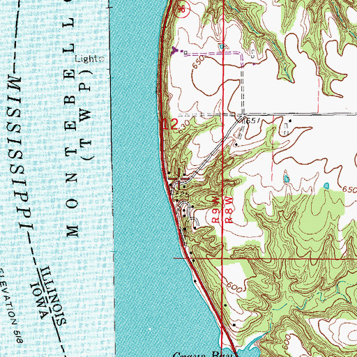 Topographic Map of Riverview School (historical), IL
