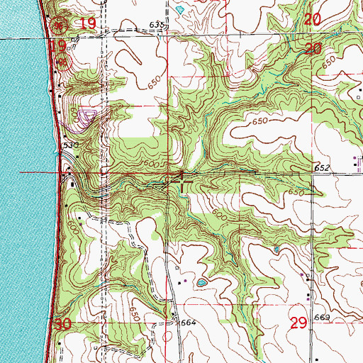 Topographic Map of Sanobia Church (historical), IL