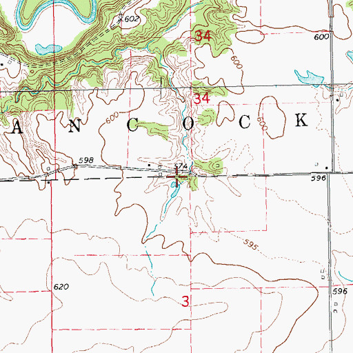 Topographic Map of Union School (historical), IL