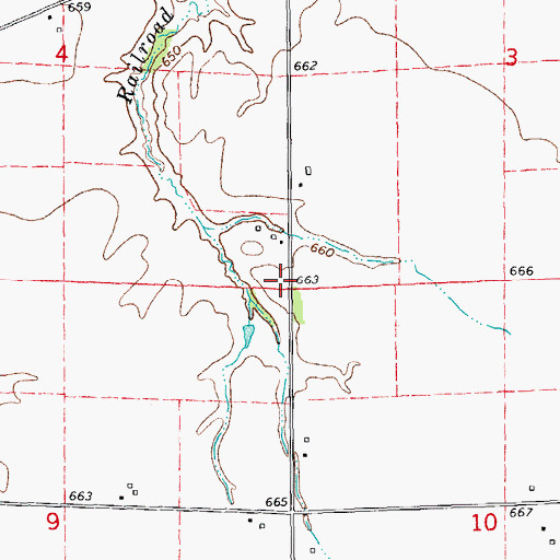 Topographic Map of Walnut Grove School (historical), IL