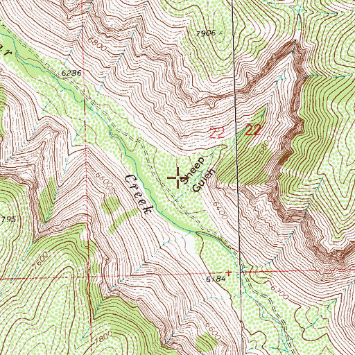 Topographic Map of Sheep Gulch, CO