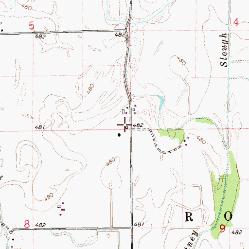 Topographic Map of White Prairie School (historical), IL