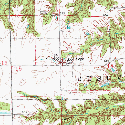 Topographic Map of Good Hope Cemetery, IL