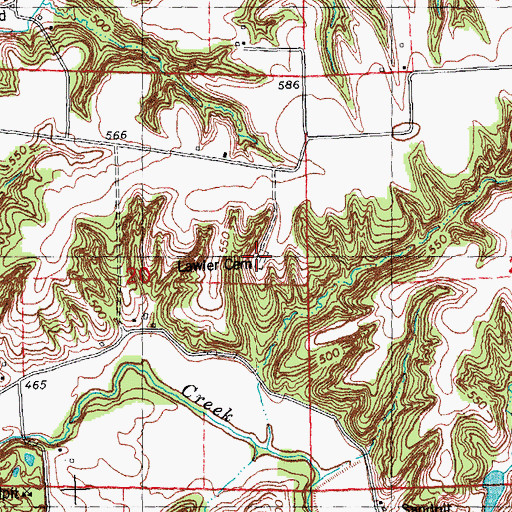 Topographic Map of Lawler Cemetery, IL