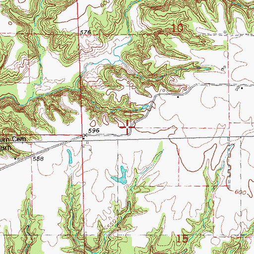 Topographic Map of Lower Center School (historical), IL