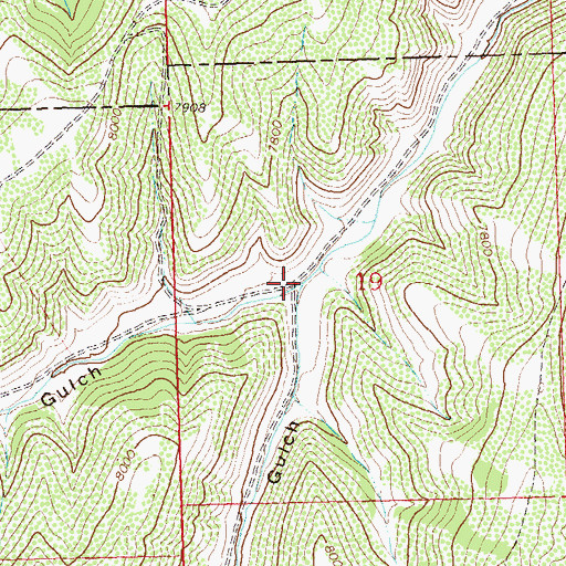 Topographic Map of Porcupine Gulch, CO