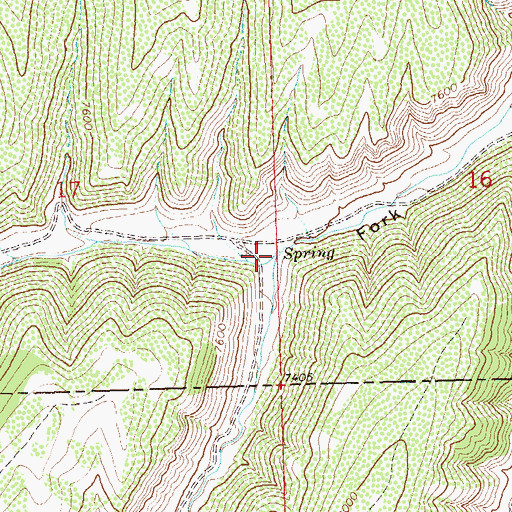 Topographic Map of Cutoff Gulch, CO