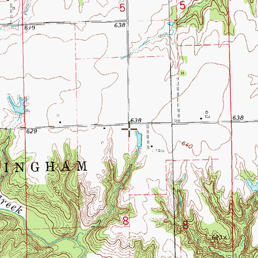 Topographic Map of Roundtop School (historical), IL