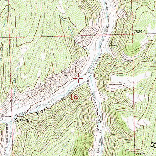 Topographic Map of West Fork Middle Fork Stewart Gulch, CO