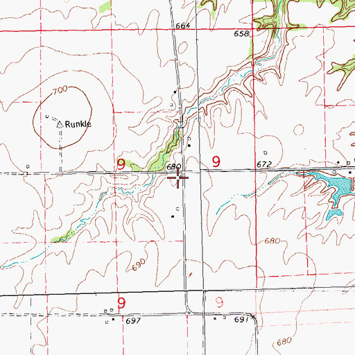 Topographic Map of Snyder School (historical), IL