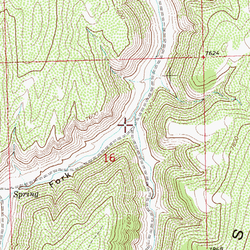 Topographic Map of East Fork Middle Fork Stewart Gulch, CO