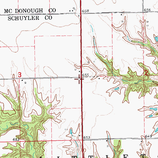 Topographic Map of Union Grove School (historical), IL