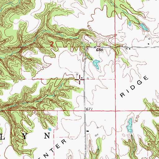 Topographic Map of Upper Center School (historical), IL