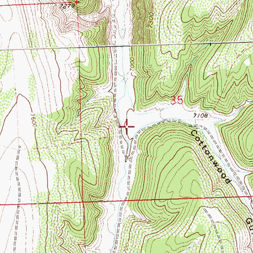Topographic Map of Cottonwood Gulch, CO
