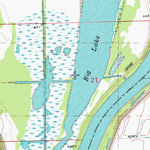 Topographic Map of Big Lake, IL